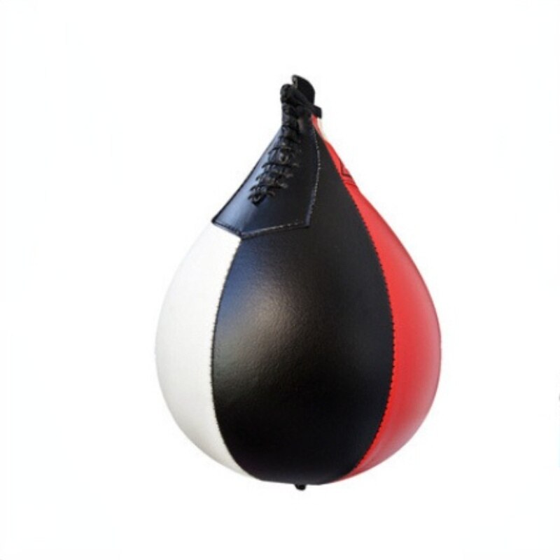 Ballon de boxe en forme de poire, élastique, gonflable, suspendu, pour entraînement à la boxe, sac de sable: Black red white
