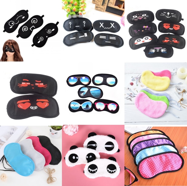 Cute Face White Panda Eye mask Eyeshade Shading Sleep Cotton Goggles Eye mask sleep mask Eye Cover health Care