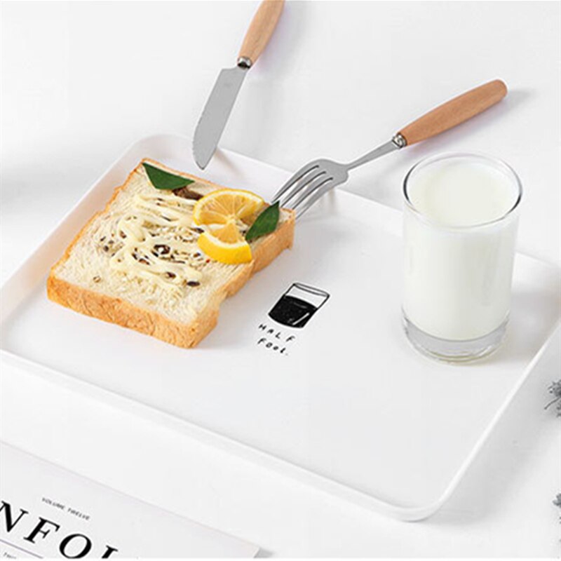 30*21cm pp plastbricka nordisk rektangulär tallrik hem enkel frukostbricka tebricka middagstallrik dessert liten bricka