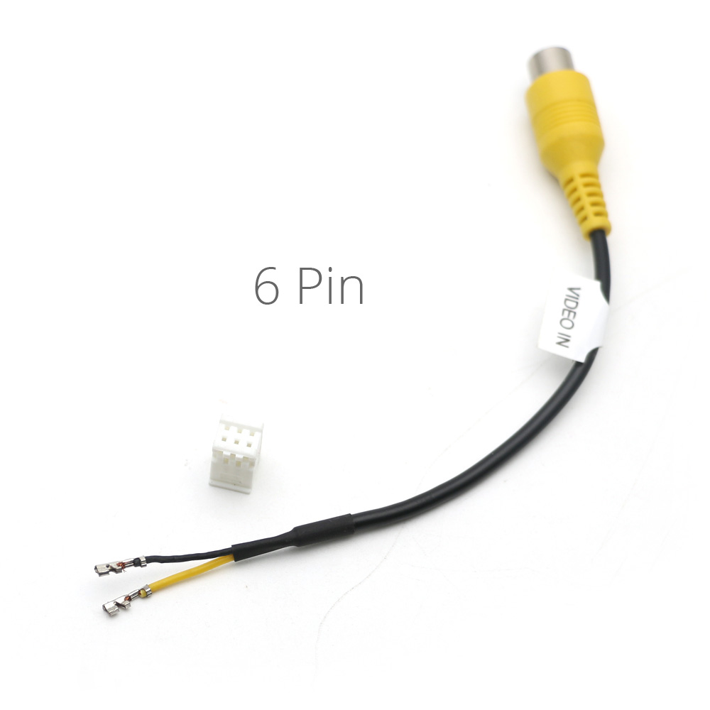 10 Pin RCA Camera Video Input Reversing Parking Cable Adapter Wiring Connector Android Radio: Red