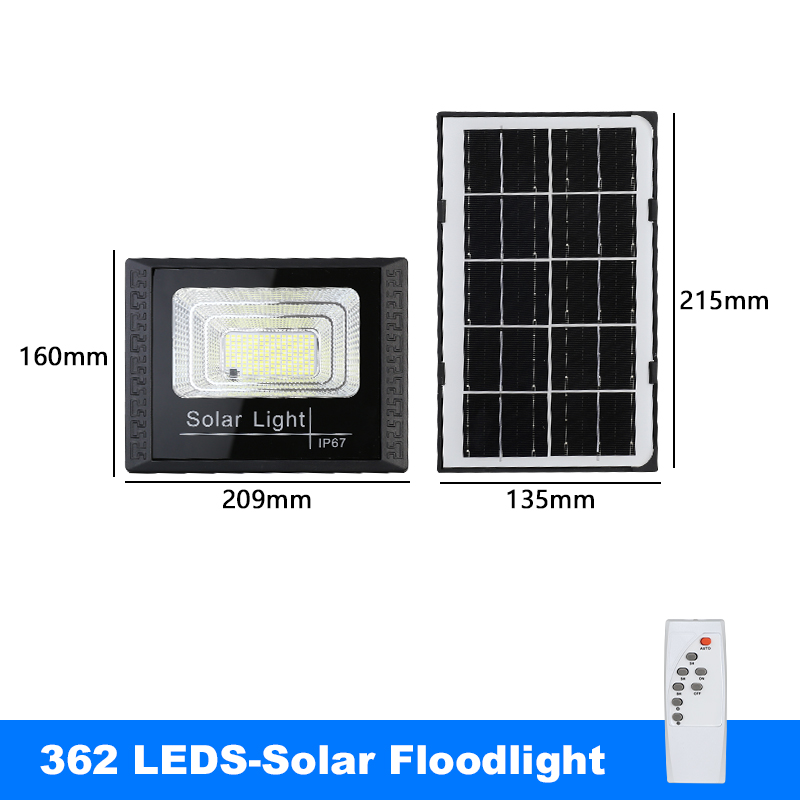LED-zonnelicht voor buitentuin Schijnwerper Lichtgevende waterdichte trap Muur Zonnelicht Dimmen Licht / tijd / afstandsbediening: Zonnig Geel