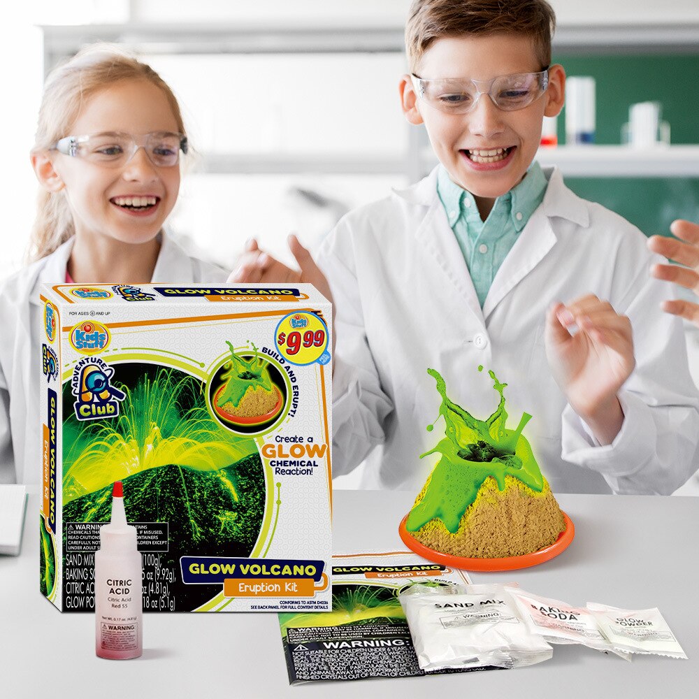 Diy pussel vulkanutbrott experiment set små barn vetenskap experiment lek