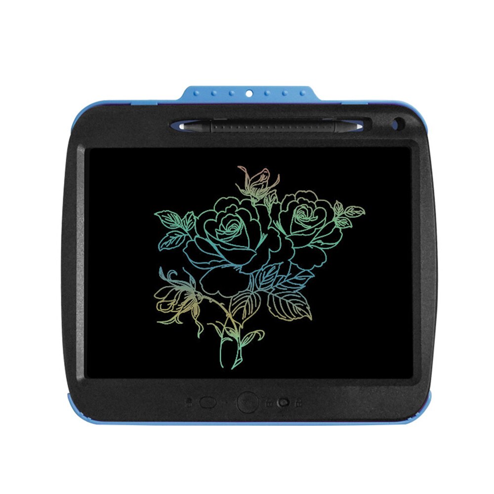 LCD Writing Tablet 9 Inch Translucent Copy Erasable Pressure-sensitive Drawing & Writing Board Eye-protective Paper Doodle Pad: Black Multicolored