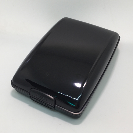 Portefeuille de carte en aluminium multifonction RFID bloquant le porte-carte de crédit pour les hommes femmes voyage affaires pièces de monnaie: black wallet