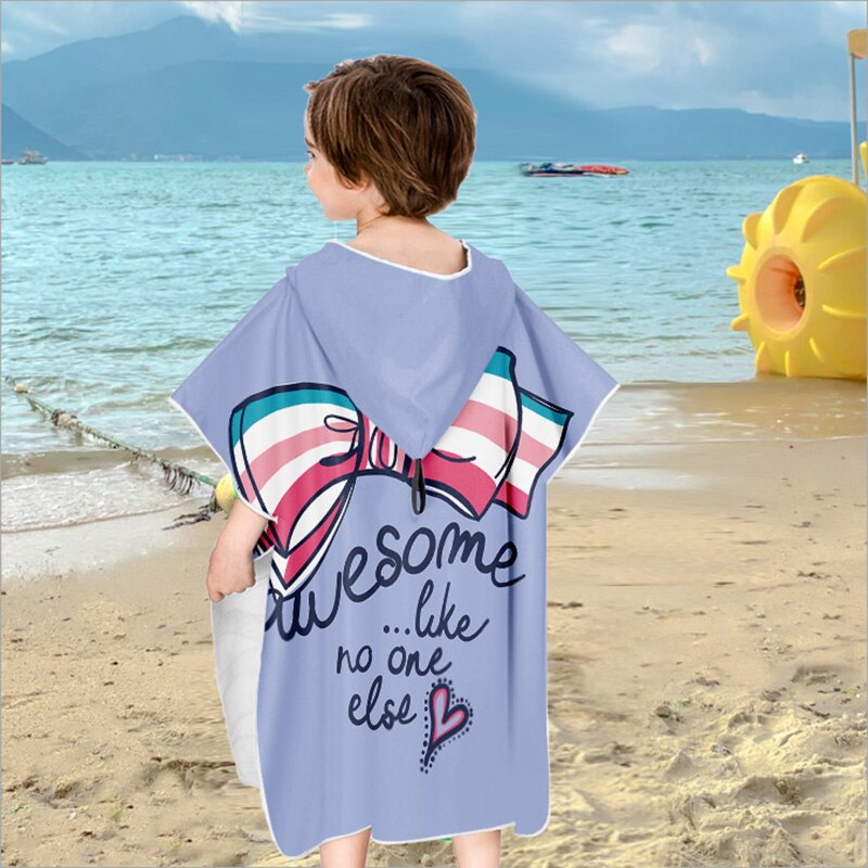 Eenhoorn Childrens Hooded Strandlaken Cartoon Meisjes Seaside Veranderende Gewaad Handdoek Dieren Jongens Meisjes Strand Mantel