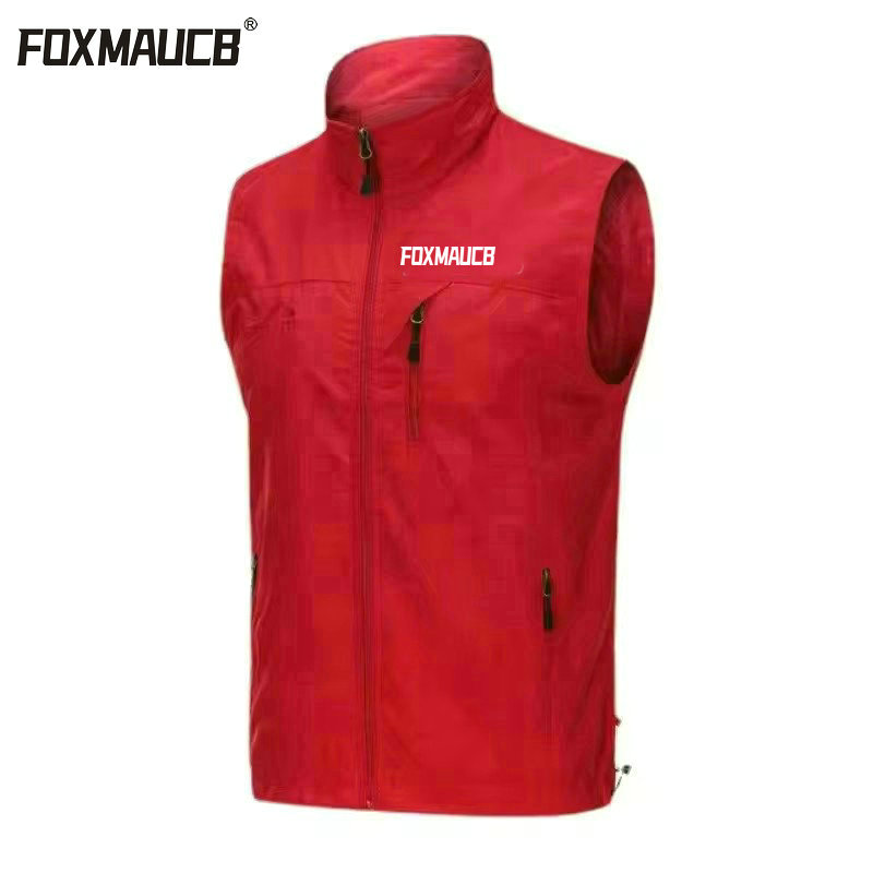 Foxmaucb wandeljas winddicht mountainbike vest outdoor sport windbreaker mtb mouwloos waterdicht motocross fiets vest: Xl / Rood