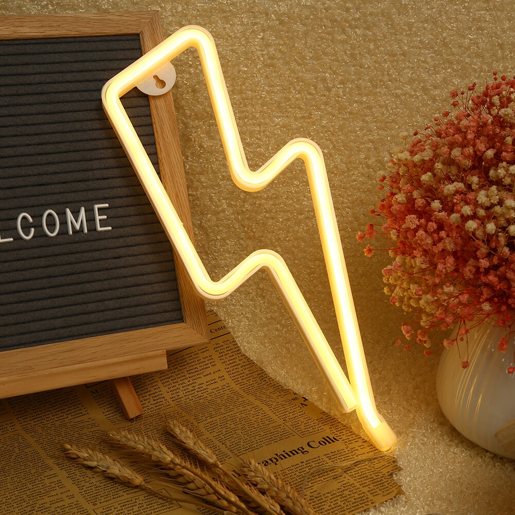 LED tonnerre chat néon signe nuit fête mariage Art décor lampes noël éclairage nuit lampe chambre nuit lampe