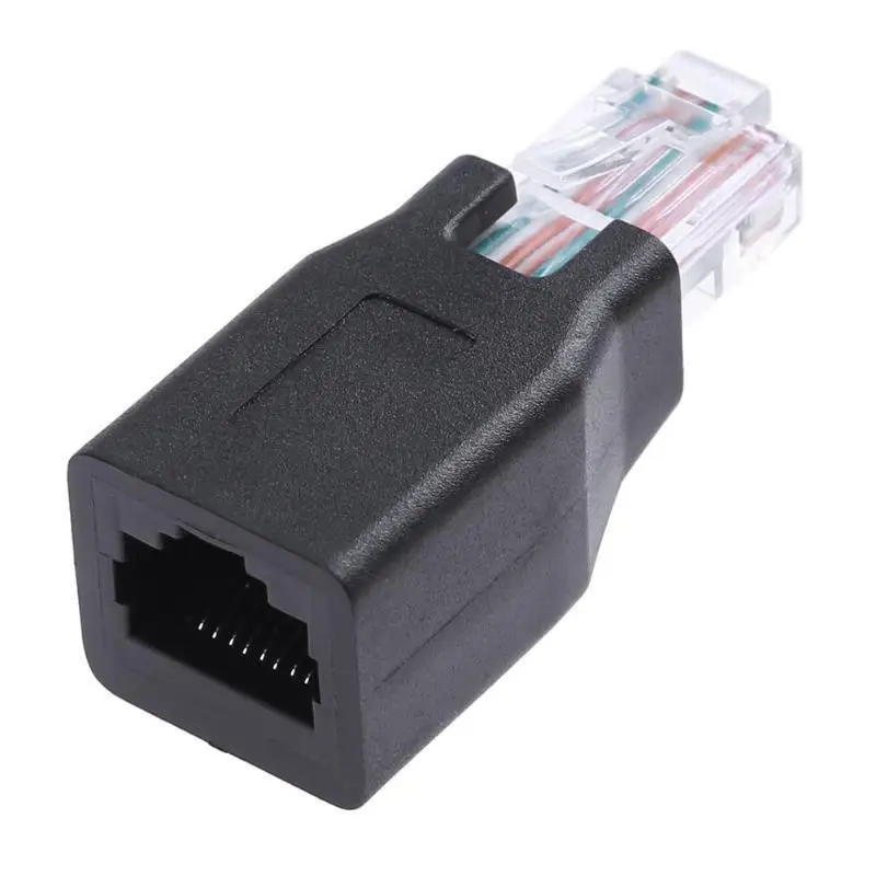 RJ45 Male To Female CAT6 Connector Lan Ethernet Network Extension Adapter Replacement for Routers/Hubs/Network RJ45 Connections: black