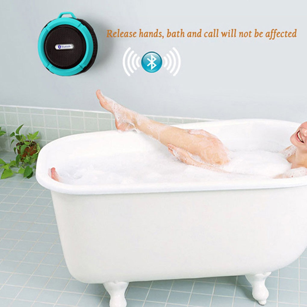 C6 bluetooth högtalare utomhus vattentät ljudbox trådlös ljudbox stöd infoga tf-kort