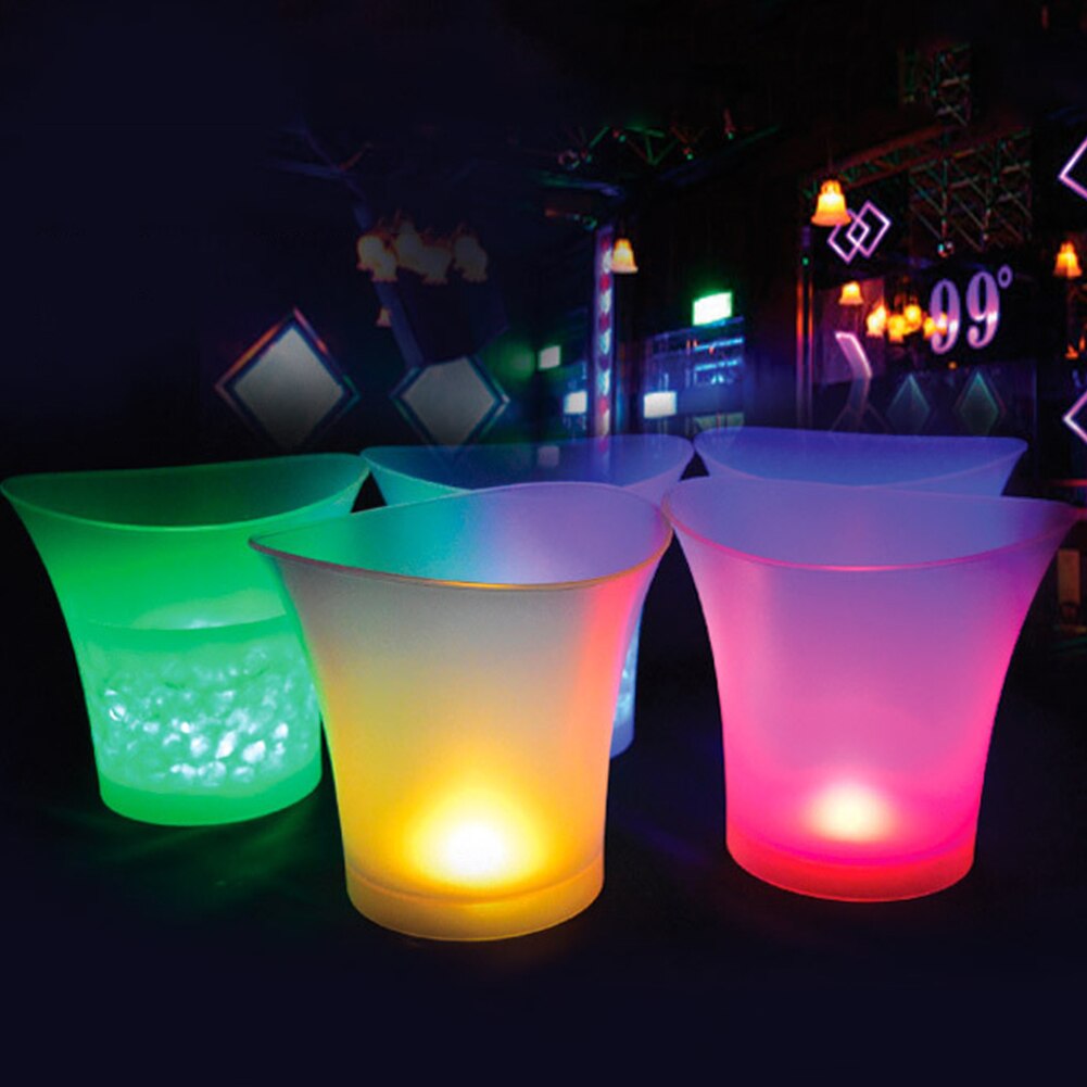 5L RGB LED cubo de hielo Bar Nightclubs champán cerveza vino congelar cubo cóctel vino bebida beber Accesorios