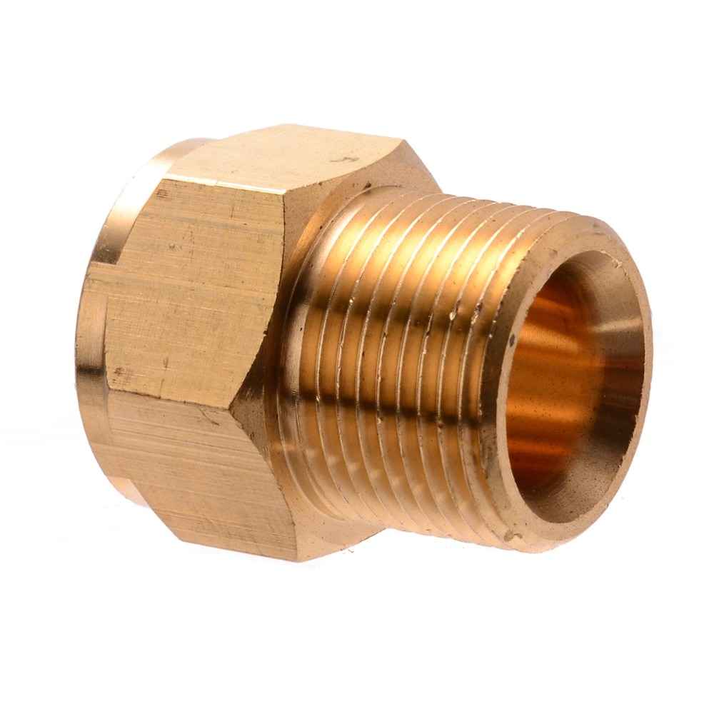 1pc Durable Brass M22 Male * M22 Female Hose Coupling Adapter Connector Screw Fittings For HD HDS Pressure Washer 31*14mm Mayitr