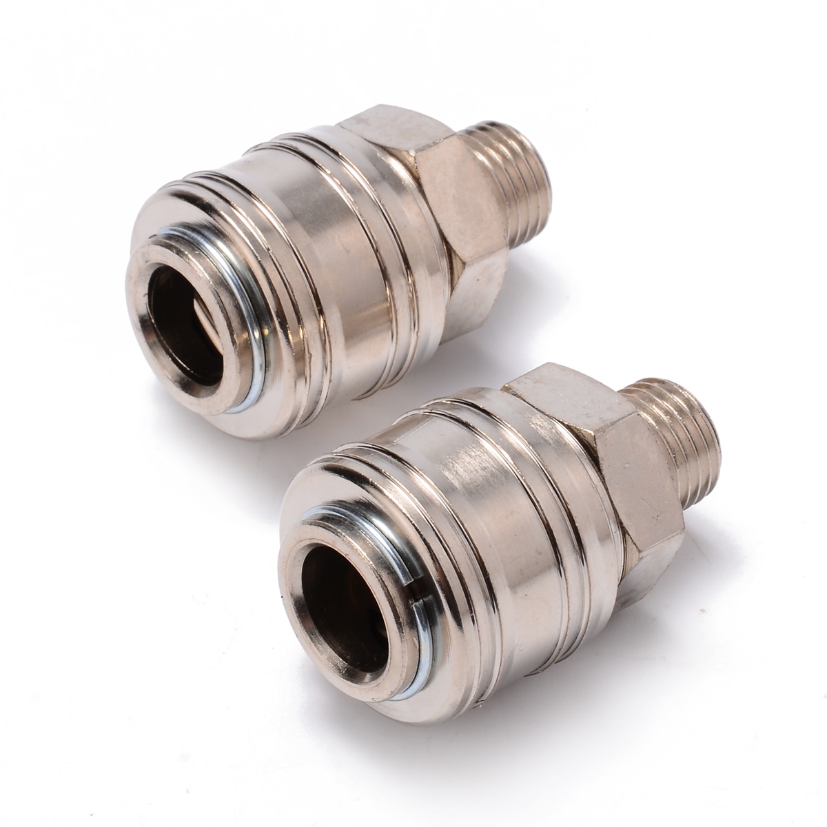 2pcs Euro Quick Couplers Air Line Hose Compressor Connector Female Quick Release Fittings With 1/4" BSP Male Thread