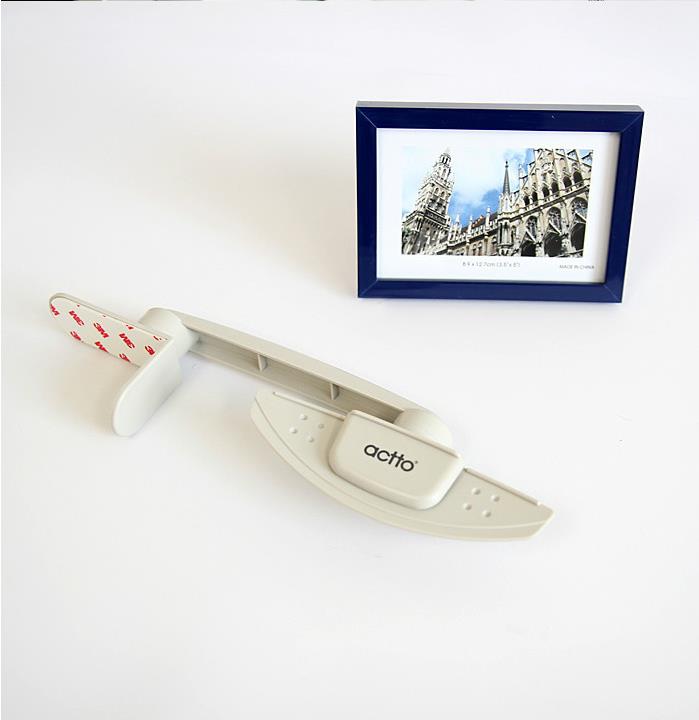 Monitor Document Paper Copy File Holder Attachment for Typing Reading 3M Adhesive LCD Clip Rotatable Left Right Side Mounting: White