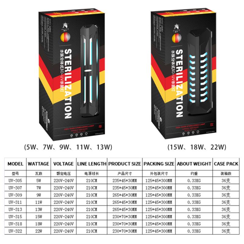 UVC Ultraviolet UV Light Tube Bulb Disinfection Lamp Ozone Sterilization Mites Lights Germicidal Lamp Bulb 220V