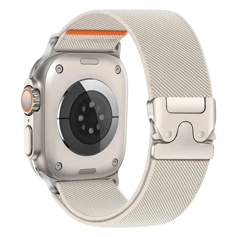 Parachute Bandjes Voor Apple Horloge ultra 2 Band 49mm 45mm 46mm 44mm 42mm 40mm 41mm correa Armband IWatch Serie 10 9 8 7 6 3 SE: Steenkool zwart / 14mm