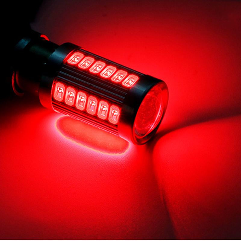 1 Uds PY21W P21/5W 1156 Ba15s 1157 Bay15d para bombillas LED de coche luz de señal de giro 12V 33SMD 7000K luces de estacionamiento inverso de freno blanco: Rojo / 5.000 K