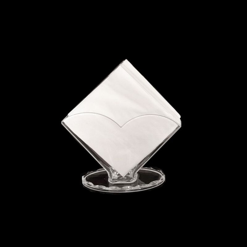 Clear Acrylic Napkin Holder Paper Serviette Dispenser Decorative Tissue Rack Box for Home Bar Hotel Dining Table Kitchen