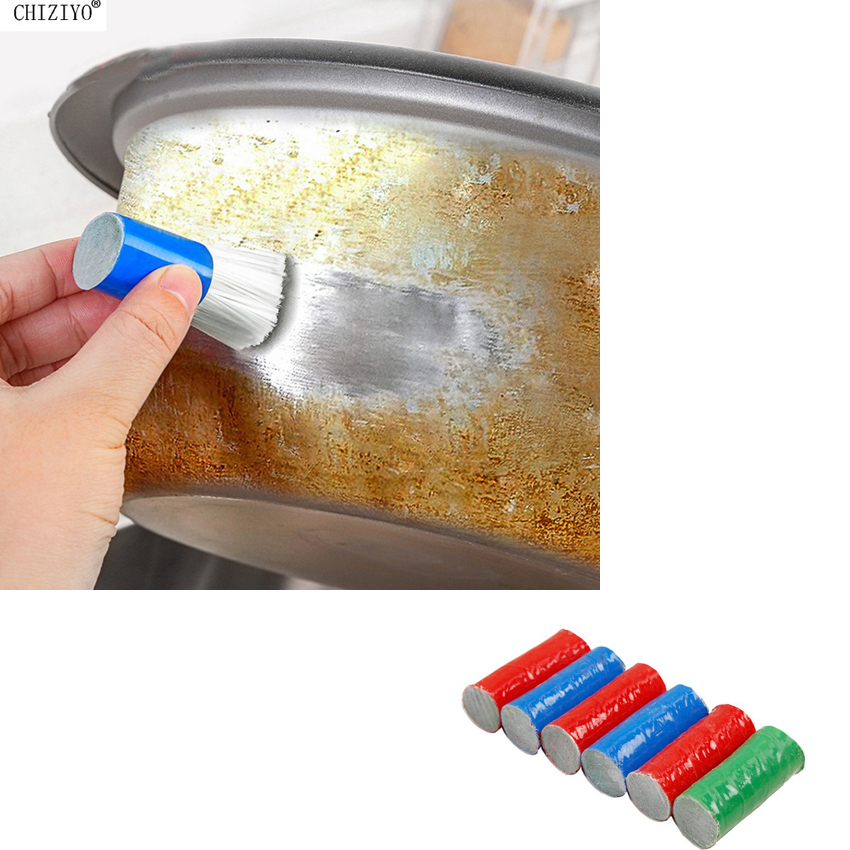 1pc metal rustfrit stål rust rensestang magic stick rustfjerner rengøring vask børste aftør pot bilhjul børster chiziyo