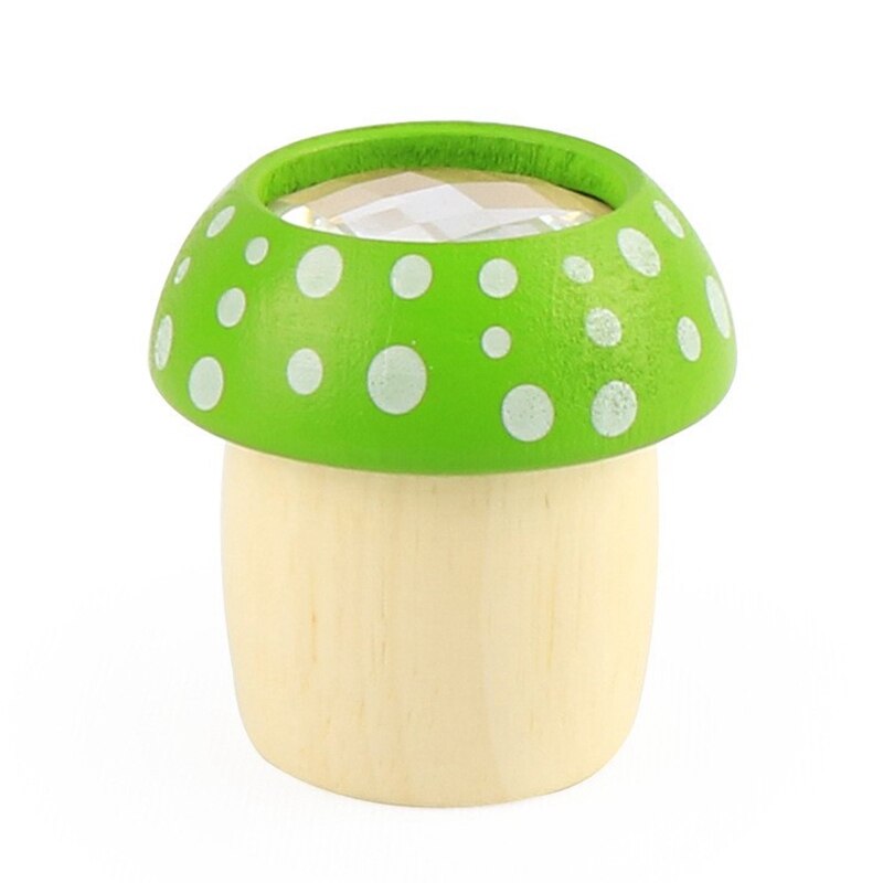 4 Stck Holz Pilz Kaleidoskop Spielzeug Baby Puzzle Erkundung Spielzeug Multi-Winkel Spiegel Bunte ic Quaddel für Kind