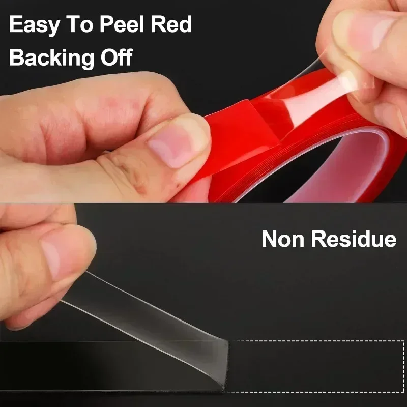 Nastro adesivo biadesivo silicone acrilico trasparente ad alta resistenza Adesivo senza tracce Adesivi fissi per auto Nastri colla impermeabili