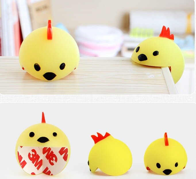 Protection coins de meubles en silicone souple | Pour bébés, protection coins des animaux anti-collision, protection des coins de table: Chick-1PC
