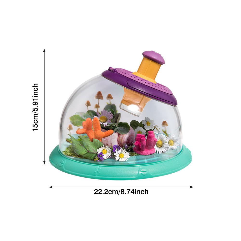 Portable Small Fish Tank Plastic Transparent Insect Observation Box Biological Experiment Magnifier For Kids Children