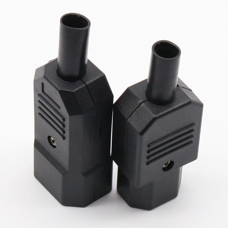 2 pcs price black IEC 320 C13 male and female plug combination repeatable power connector 3 pin socket 10A / 250V