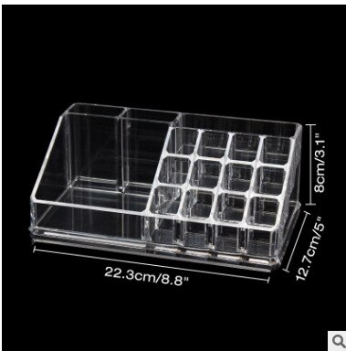 Acrylic transparent Makeup Organizer Storage Boxes Make Cosmetics Brush Organizer home Drawers Cotton Swabs Stick Storage case: 1