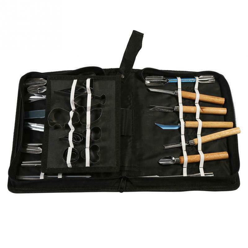 46pcs Culinary Carving Tool Set Fruit Vegetable Food Garnishing Cutting Slicing Garnish Tools Kit OW