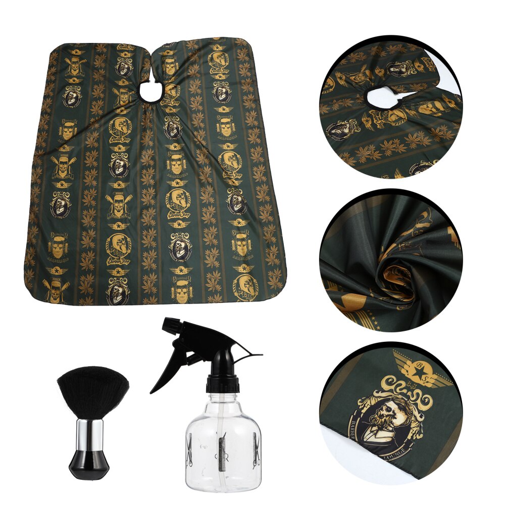 1 Set/3pcs Barber Tool Kit Haircut Cloak Haircut Brush Hairdressing Spray Bottle