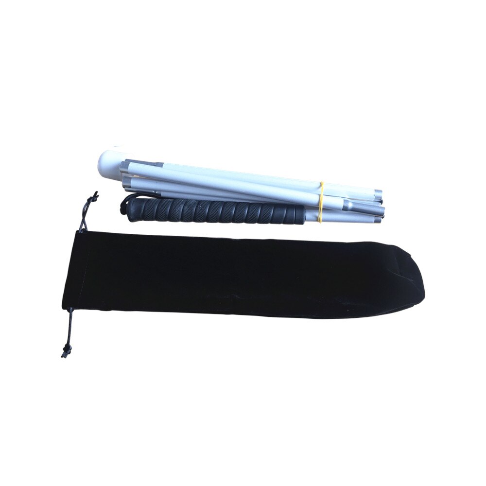 125cm, 130cm, 135cm, 140cm,145cm,150cm,155cm,  hvite aluminiumsrør med svart håndtak til persienner (bretter ned 7 seksjoner)