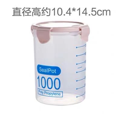 600-1500 ml keukenvoedselopslagdozen, plastic bewaardozen, plastic vershouddozen, bewaarflessen: Roze / Xxl