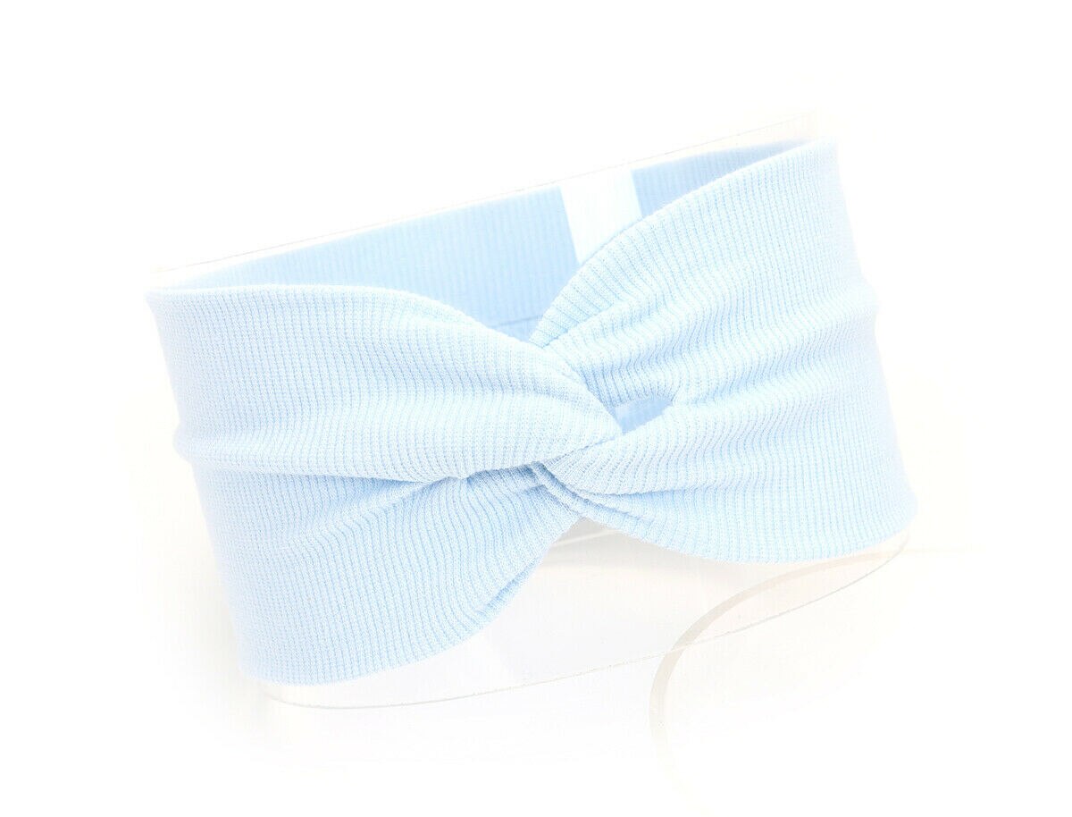 Baby Stuff Accessoires Kids Meisje Jongen Baby Hoofdband Peuter Kant Kruis Haarband Hoofddeksels Solid Elastische Hoofddeksels Props: Blauw