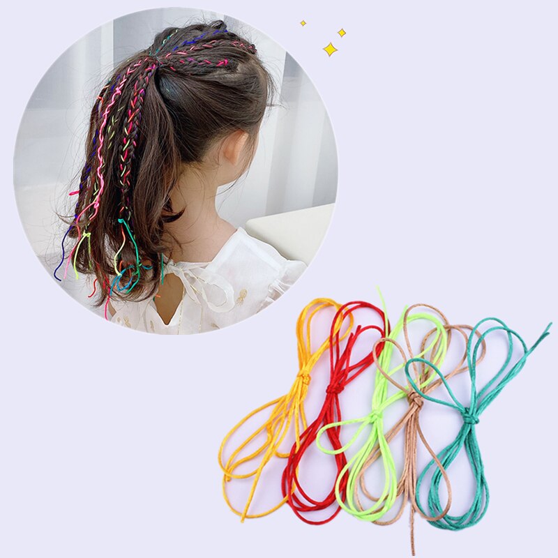 Cinta trenzada de Reggae para niña, accesorios para el cabello, cuerda tejida, diadema de estilo bohemio para mujer, accesorios para niña, 5 uds.