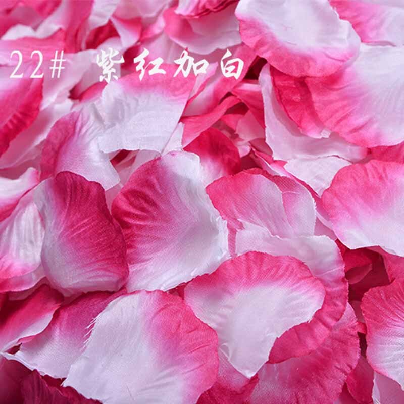 500 sztuk/paczka 5*5cm płatki kwiatów ślub suszone róże płatki sztuczne Petalas De Rosa dekoracje małżeństwo pokój kwiat róży: 22-As picture