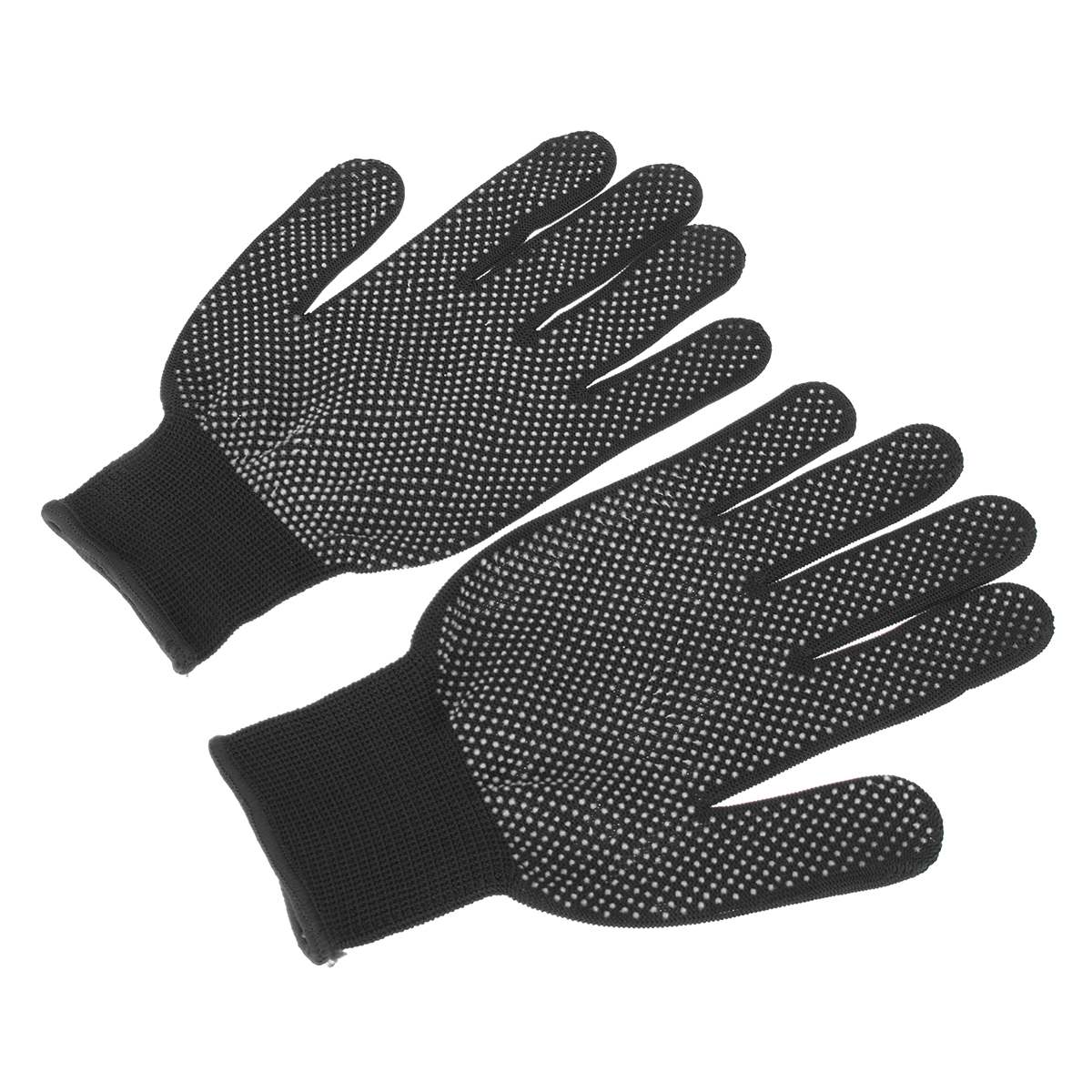 12 Pairs/24pcs Non-slip Work Gloves Hand Security Safety Protective Labor Insurance Working Gloves Salon Home DIY Gloves: Black