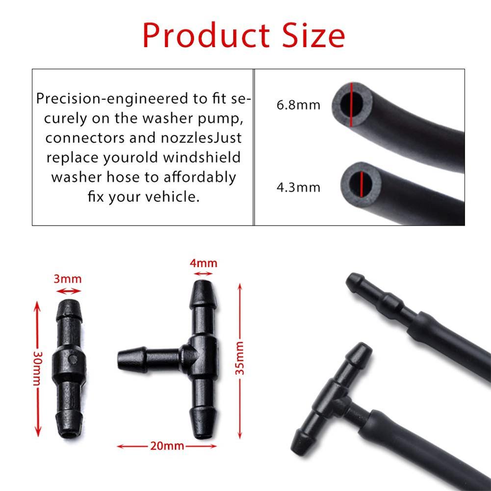 Windshield Washer Nozzles Kit with Sprinkler Hose Kit Car Accessories
