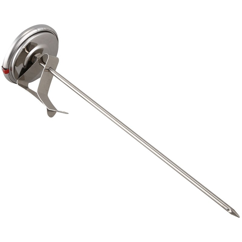 Handige 8 Inch Probe Frituren Vlees Turkije Thermometer Met 2 Inch Wijzerplaat Roestvrij Staal Voor Bbq Grill Pot Pan ketel 50 ℉-550 ℉(1 Pie