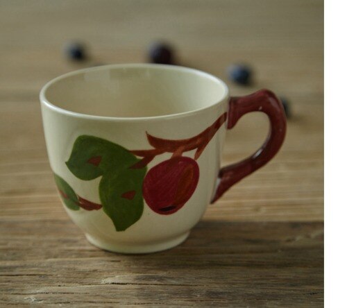 Cute Kawaii Pretty Espresso Ceramic Cups Luxury Kids Afternoon Services Coffee Cup Original Caneca Porcelain Tableware: Style 1