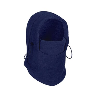 Suogry termisk fleece balaclava hatt hettehals varmere vintersport ansiktsmaske til menn sykkelhjelm beanies maskert hette: Marinen