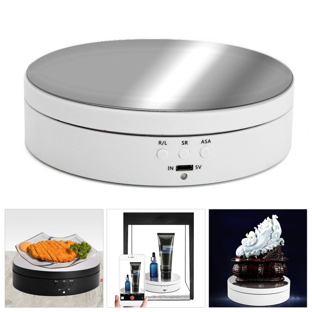 Electric Rotating Table Adjustable Three-Gear Speed Turntable Round Display Holder Stand Intelligent Charging Kitchen Cake Tools
