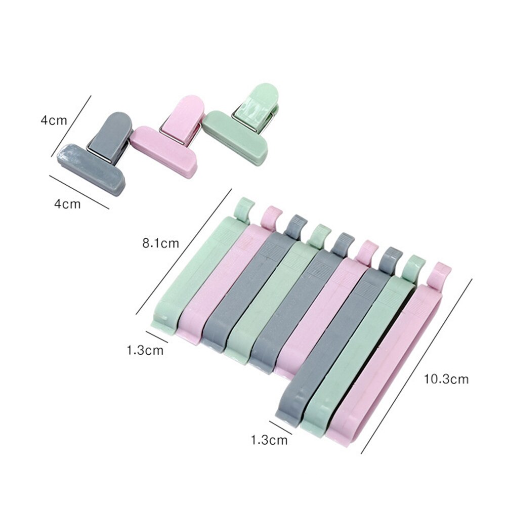12 st/lot påsklämmor 3 storlekar abs matpåsklämmor plastpåse förslutare bärbar matförvaringspåse klämmor klämma för påsar klämmor för påsar