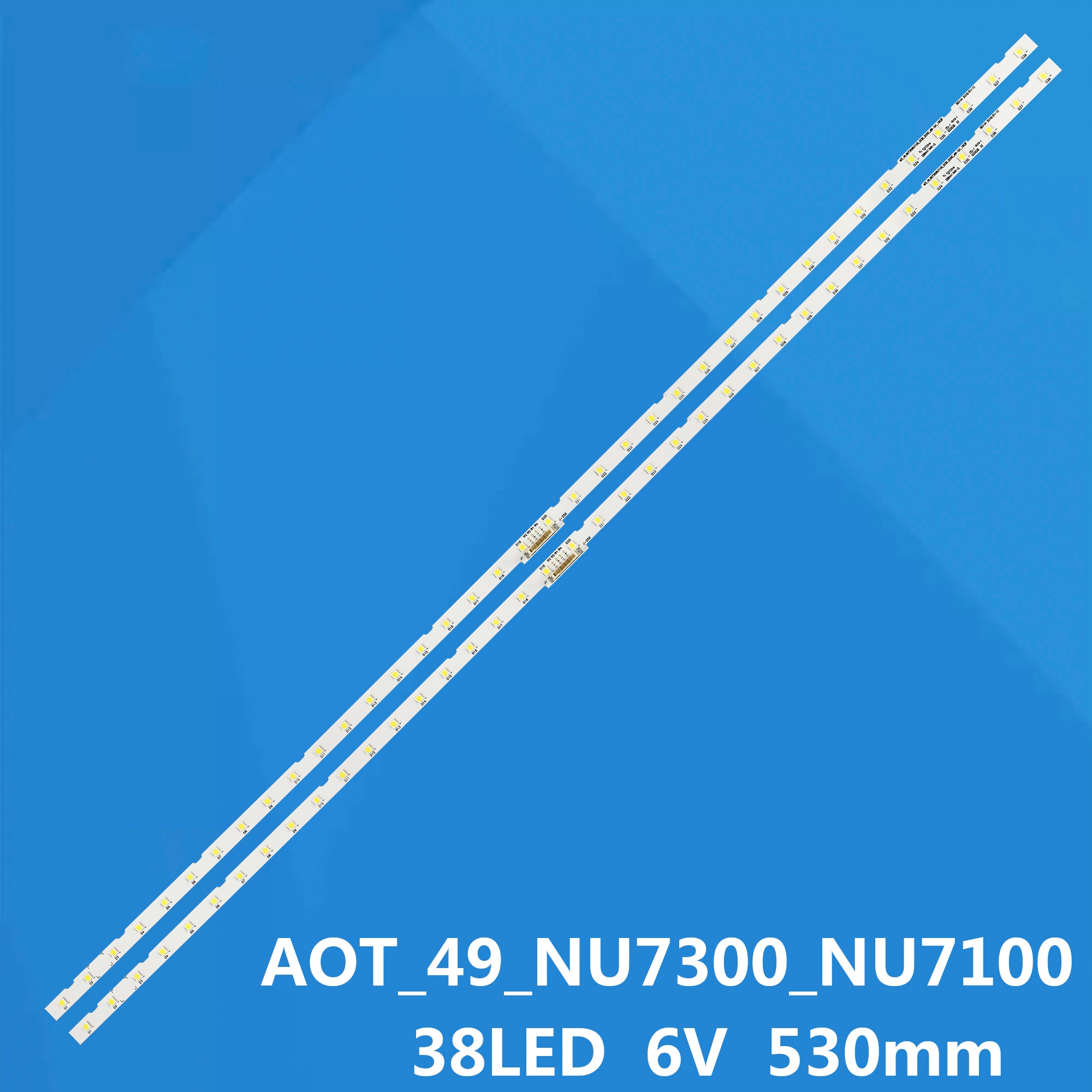 Led bakgrunnsbelysningsliste for samsung 49 nu 7100 49 nu 7300 ue49 nu 7100 bn96-45953a bn96-45953b aot _49_ nu 7300_ nu 7100 st 49081_38 leds