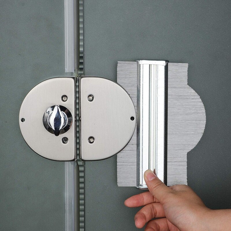 2 Pieces 6 Inch Contour Gauge Profile Gauge Contour Duplicator Gauge Stainless Steel Multi-Functional Contour Gauge for Tiling L