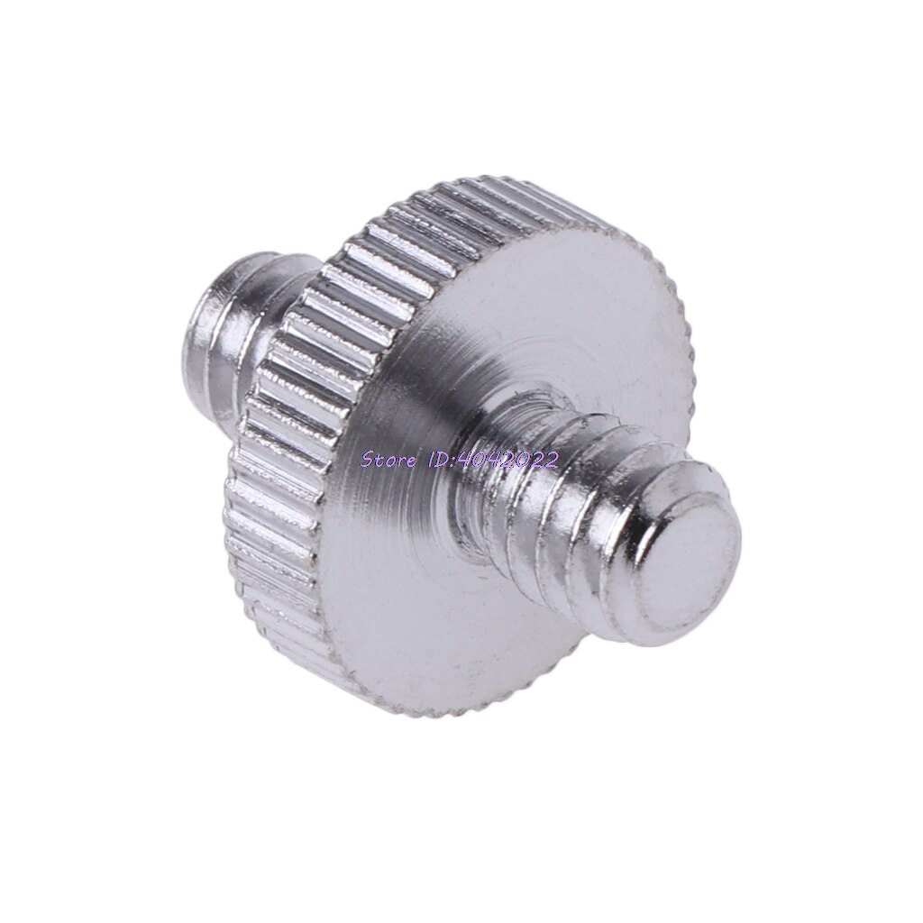 Adaptador convertidor de rosca de tornillo macho de doble cabeza de 1/4 "para rótula de trípode de cámara