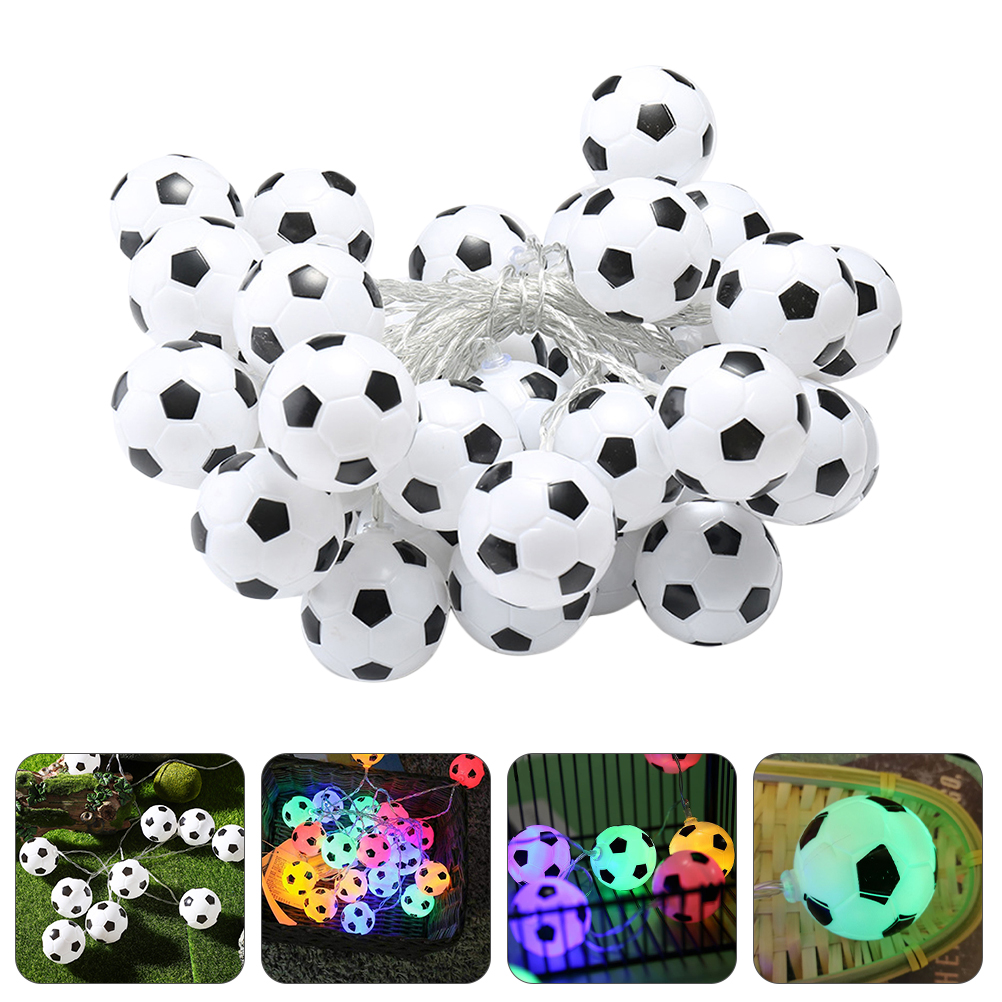 FußBall-Lichterkette, Feen-LED-Lampe, Dekor, dekorative FußBall-Fußbälle, Weihnachten