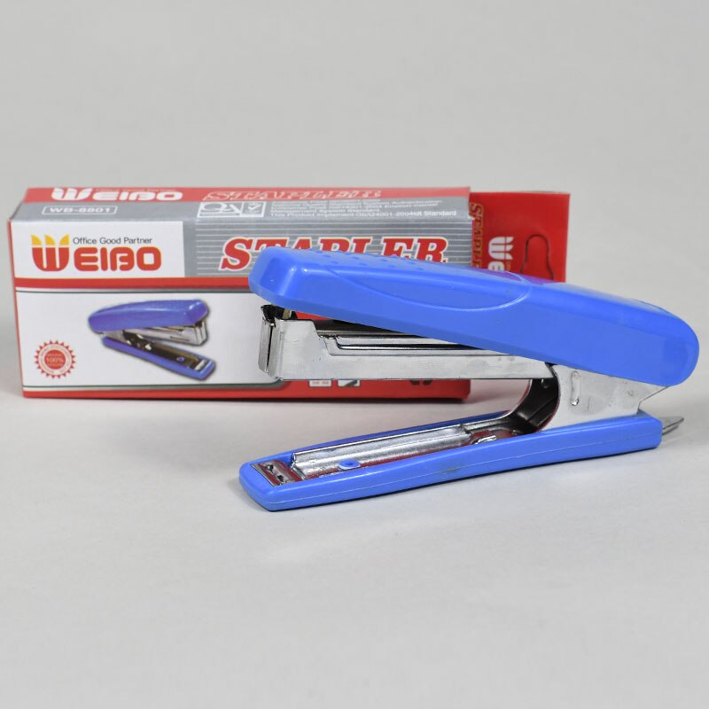 8801 Standard Stapler Paper Book Binding Stapling Machine standard School Office Supplies Stationery: Blue