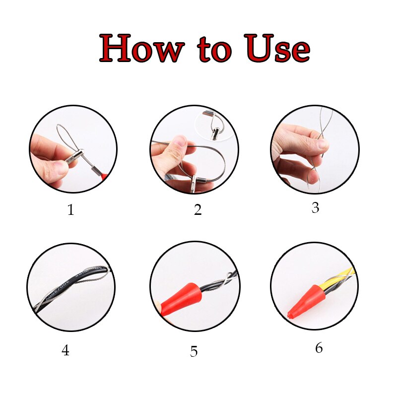 Nylon Electric Cable Push Pullers Tape Wire 5-50M 6mm Cable Puller Fiberglass Electric Cable Wire Puller Electrical Tool