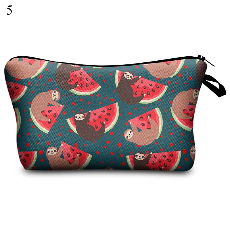 Sac de maquillage femmes sac cosmétique avec motif multicolore lama 3D impression neceser trousse de toilette voyage maquillage sac organisateur: 5