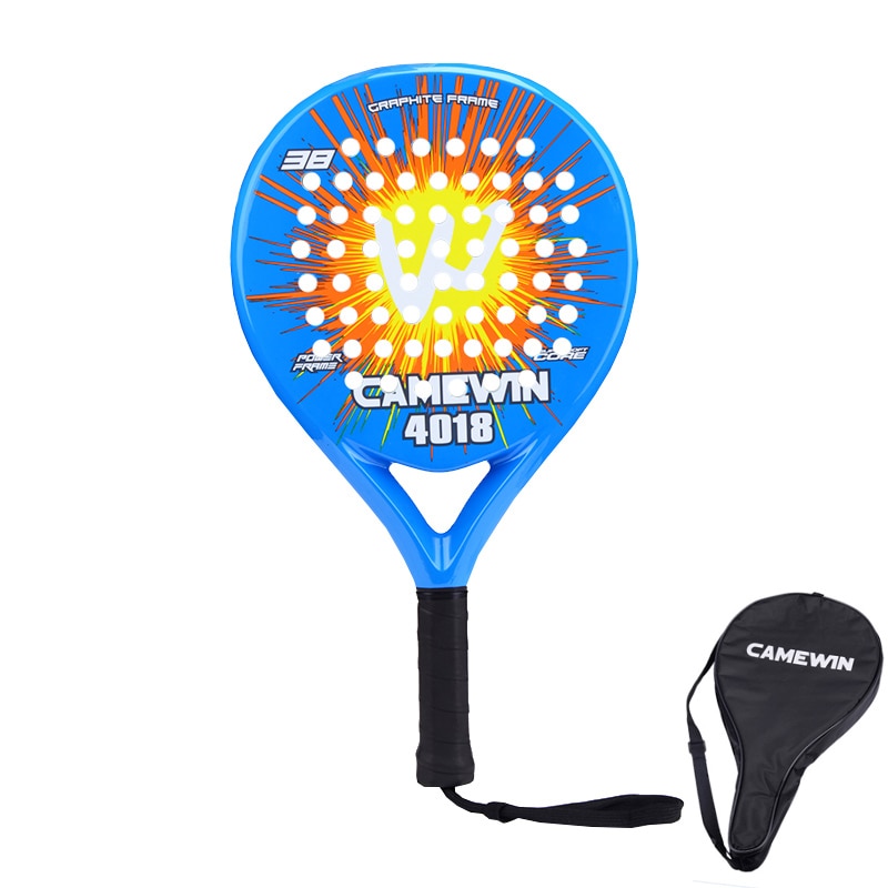 Carbon Fiber Padel Tennis Racket Mannen Vrouwen Sport Zacht Gezicht Tennis Paddle Racket Met Beschermende Tas Cover